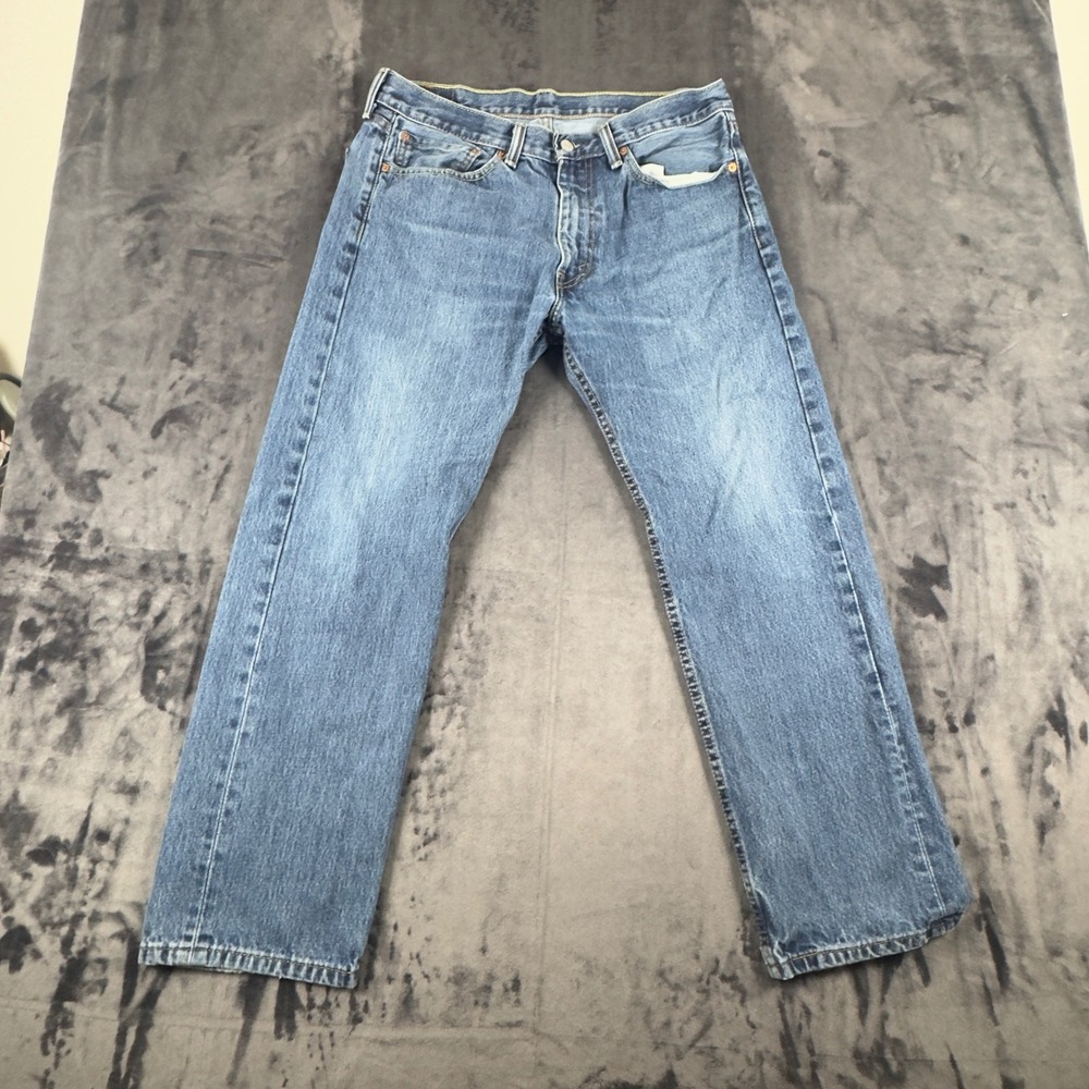 Levi's 505 Regular Fit Jeans Mens 34x29 Blue Straight Leg Denim 00505-4886
